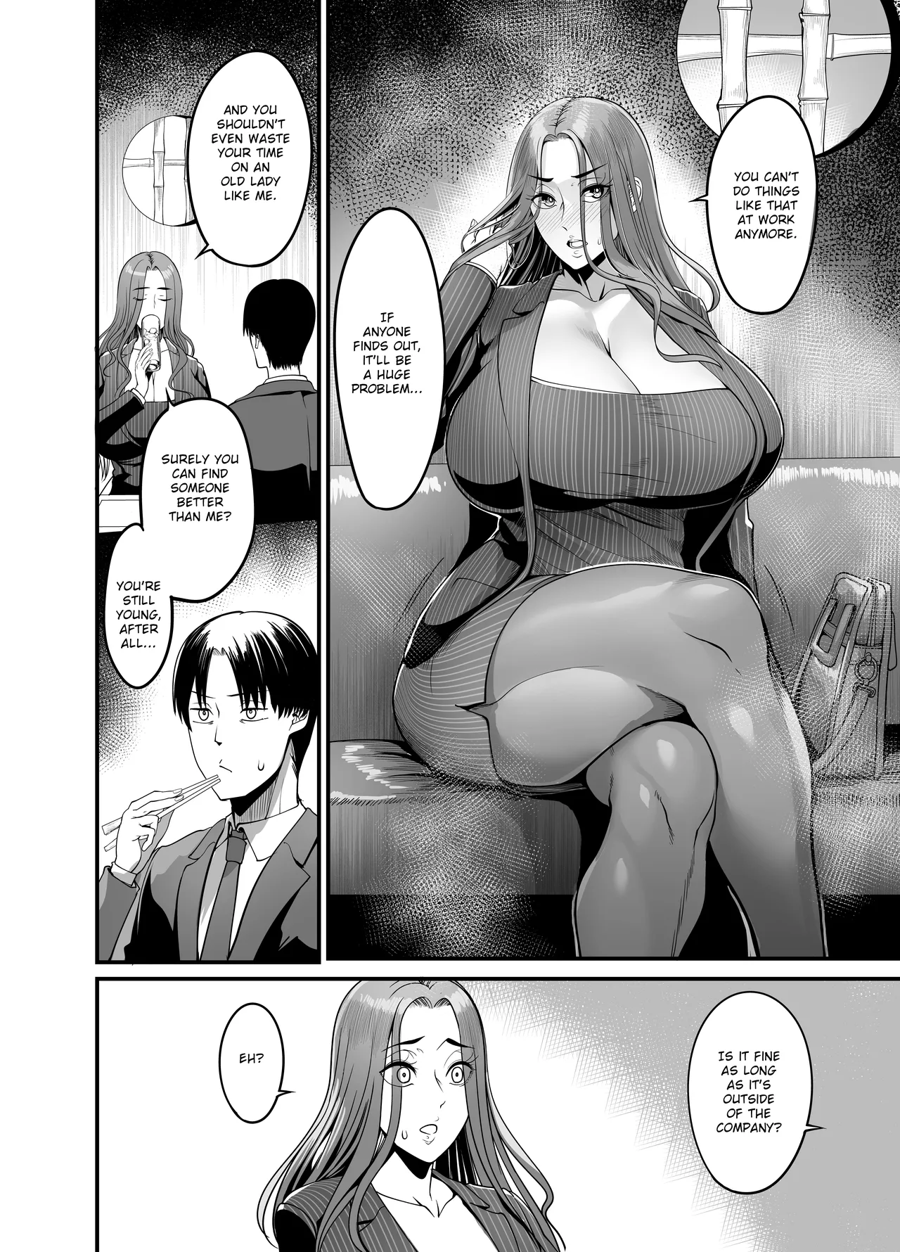 Hentai Manga Comic-The Woman who Cums just from being touched — That Old Hag Senior at Work-Read-41